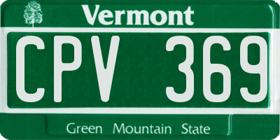 VT license plate CPV369