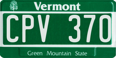 VT license plate CPV370