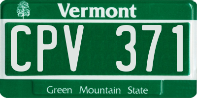 VT license plate CPV371