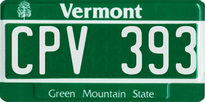VT license plate CPV393