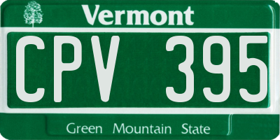 VT license plate CPV395