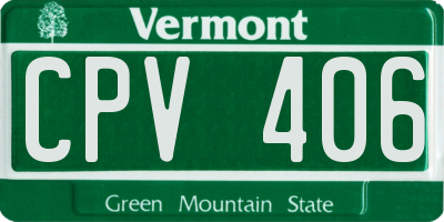 VT license plate CPV406