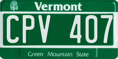VT license plate CPV407