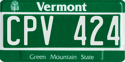 VT license plate CPV424
