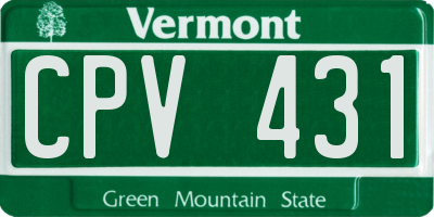 VT license plate CPV431
