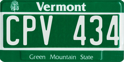 VT license plate CPV434