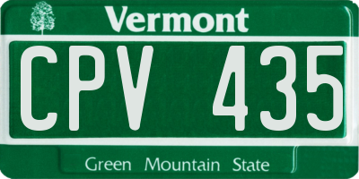 VT license plate CPV435