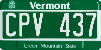 VT license plate CPV437