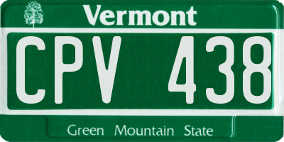 VT license plate CPV438