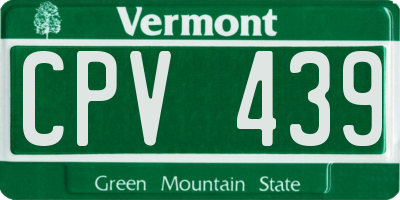 VT license plate CPV439