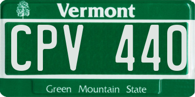 VT license plate CPV440