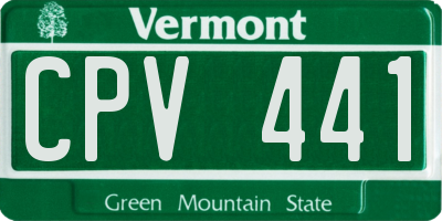 VT license plate CPV441