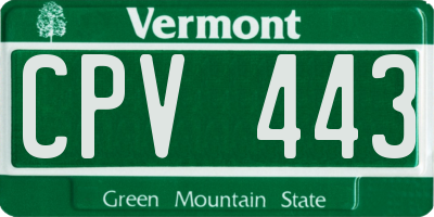 VT license plate CPV443