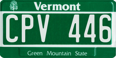 VT license plate CPV446