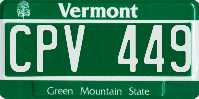 VT license plate CPV449