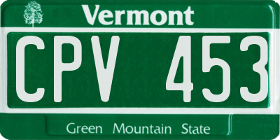 VT license plate CPV453