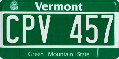 VT license plate CPV457