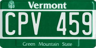 VT license plate CPV459