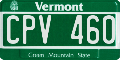 VT license plate CPV460