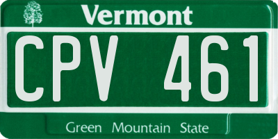 VT license plate CPV461