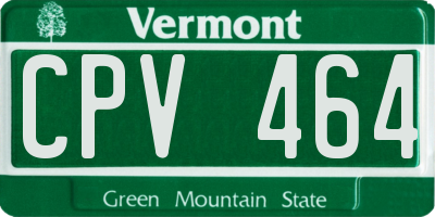 VT license plate CPV464