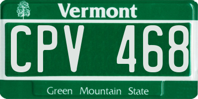 VT license plate CPV468