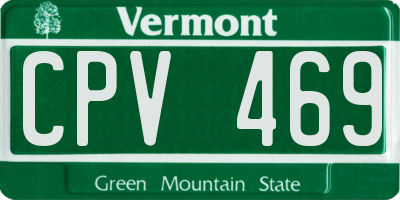 VT license plate CPV469