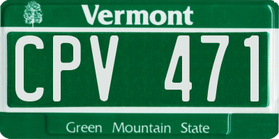 VT license plate CPV471