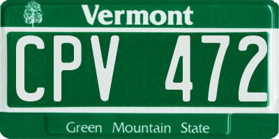 VT license plate CPV472