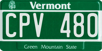 VT license plate CPV480