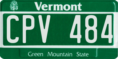 VT license plate CPV484