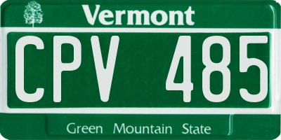 VT license plate CPV485