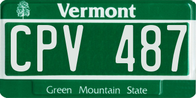 VT license plate CPV487