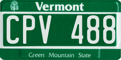 VT license plate CPV488