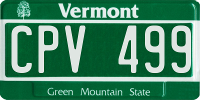 VT license plate CPV499