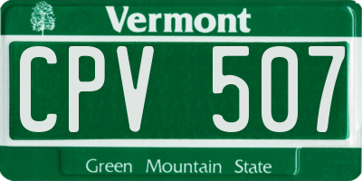VT license plate CPV507