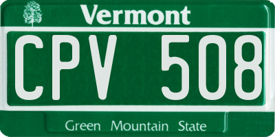 VT license plate CPV508