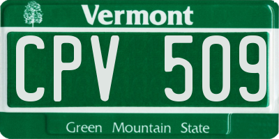 VT license plate CPV509