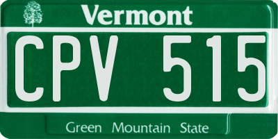 VT license plate CPV515