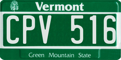 VT license plate CPV516