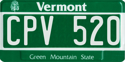 VT license plate CPV520