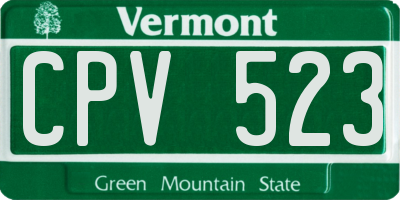 VT license plate CPV523