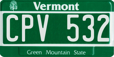 VT license plate CPV532