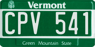 VT license plate CPV541