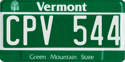 VT license plate CPV544