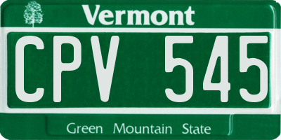 VT license plate CPV545