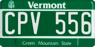 VT license plate CPV556