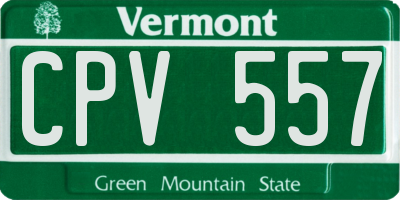 VT license plate CPV557