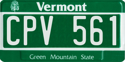 VT license plate CPV561