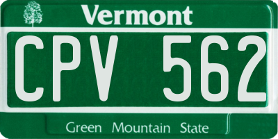 VT license plate CPV562